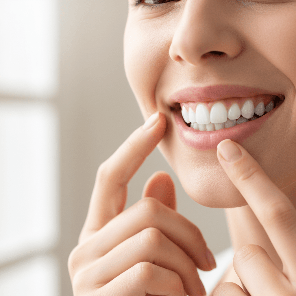 Customer using My Smile LLC professional oral care tools