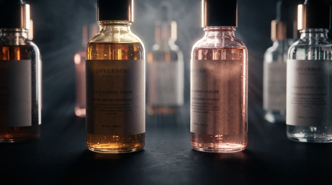 Whitening mouthwash bottle with dramatic lighting